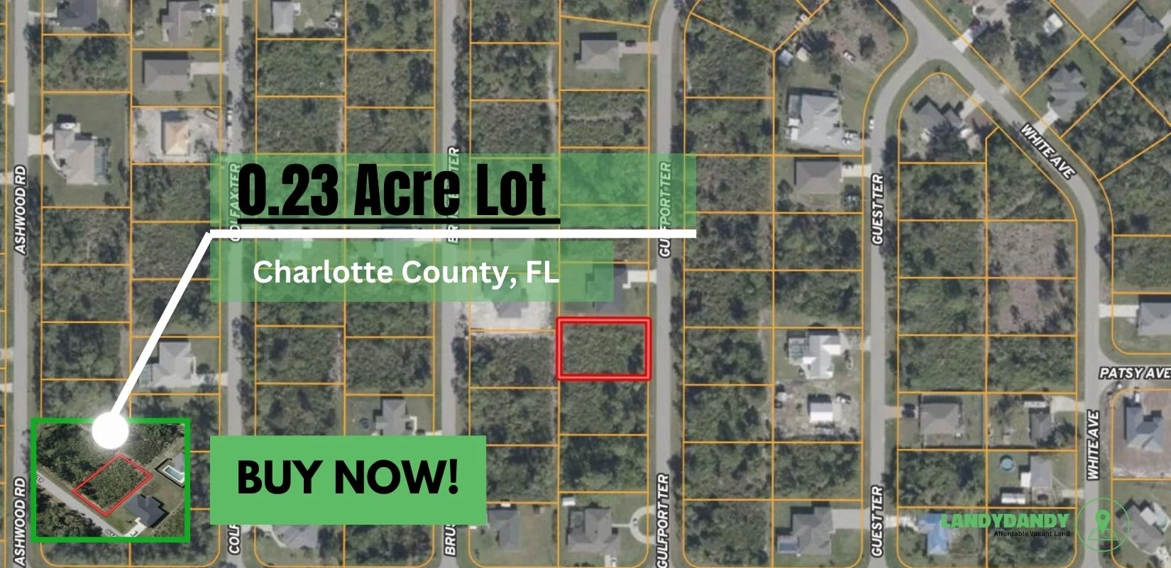 Charlotte, FL Land For Sale - 0.23 Acres of Opportunity-Owner Will Finance in Charlotte County, FL