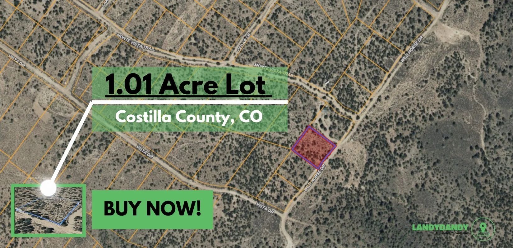 Costilla County, CO Land For Sale – 1.01 Bordering Reservoir! Water Views! in Costilla County, CO